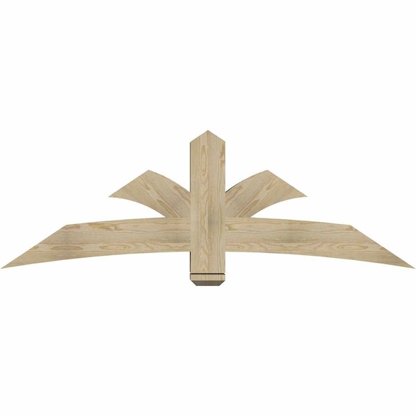 Ekena Millwork Davenport Rough Sawn Timber Gable Bracket, Douglas Fir, 72"W x 24"H x 6"D x 6"F, 8/12 Pitch GBW072X24X0606DAV00RDF - main